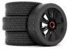 15" Zoll Radkappe Schwarz Rot Radzierblende Radblende für Produktbild-Vorschau 1