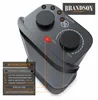 A black ceramic heater with its controls and a diagram explaining the controls is shown. The product is placed on a white background. Produktbild-Vorschau