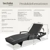 tectake Aluminium Rattan Sonnenliege 5-fach verstellbare Produktbild-Vorschau 7