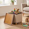 Relaxdays Sitzhocker mit Stauraum, weich gepolstert, Produktbild-Vorschau 5