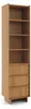 Knihovna SUNA, šířka 50 cm, úzká stojací knihovna, dub Náhled obrázku produktu 5