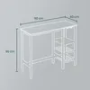 A line drawing of a bar table with dimensions indicated. Produktbild-Vorschau