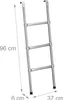 Relaxdays žebřík na trampolínu, 96 cm, k zavěšení, 3 Náhled obrázku produktu 4