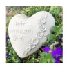 Grabherz Gedenkstein - Wir vermissen Dich - Grabschmuck Produktbild-Vorschau 2