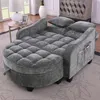 Divano letto multifunzionale 2 in 1 con pouf contenitore, Anteprima dell’immagine prodotto 3