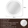 ZMH Zrkadlová lampa LED zrkadlo Okrúhle 80 cm Nástenné Náhľad obrázku produktu 6