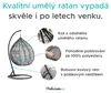 Bílé závěsné křeslo KOKON bez stojanu, šedý polštář Náhled obrázku produktu 9