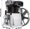 A silver and black air compressor pump with a pulley wheel is shown against a white background. Dimensions are indicated with white text and lines. Náhľad obrázku produktu