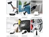 A collage showing different accessories and uses for a steam cleaner, including cleaning windows, upholstery, grout, a toilet, a grill, and car wheels. Anteprima dell’immagine prodotto