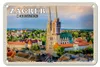 Blechschild Reise 18x12cm Zagreb Kroatien Kathedrale Produktbild-Vorschau 1