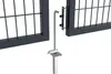 Doppelflügeliges Zauntor 3m RAZO H.100cm grau Produktbild-Vorschau 11
