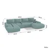 FEDVE Ecksofa Big Sofa Eckcouch mit Schlaffunktion DHAKA U Produktbild-Vorschau 7