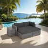 tectake® Aluminium Rattan Lounge San Domino wetterfest und Produktbild-Vorschau 8