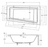 BADLAND Eckbadewanne Rechteck Badewanne Intima LINKS 160x90 Produktbild-Vorschau 9
