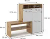 A diagram showing the dimensions of a shoe cabinet. Náhľad obrázku produktu
