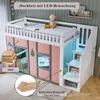 Merax Etagenbett Hochbett 90x200cm mit LED und Produktbild-Vorschau 4