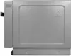 Side view of a silver microwave oven. Produktbild-Vorschau