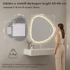 S'AFIELINA Specchio Bagno LED 70 x 80 cm, Retroilluminato, Anteprima dell’immagine prodotto 4