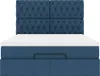 Hochwertig Ottoman-Bett mit Matratze Blau 140x200 cm Stoff Produktbild-Vorschau 4