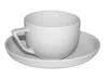 komplet 2 filiżanek ze spodkami do espresso  białe Podgląd zdjęcia produktu 3