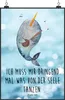 Mr. & Mrs. Panda Bild Narwal Gitarre DIN A4 - Oceanblue - Produktbild-Vorschau 1