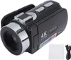A black digital camcorder is shown on a white background, with accessories. Produktbild-Vorschau