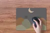 MuchoWow® Mauspad Mousepad Berg - Baum - Mond - Pastell Produktbild-Vorschau 3