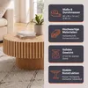 SalesFever Couchtisch Ø 80 cm | rund | Massivholz-Lamellen Produktbild-Vorschau 3