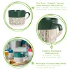 6x GrÃ1/4n 475ml Getaucht Bindestrich Steingut Kaffeebecher Produktbild-Vorschau 2