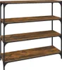 vidaXL Regál kouřový dub 100x33x100 cm odvozený výrobek ze Náhled obrázku produktu 1