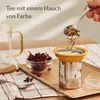 Cosumy Tasse à thé avec couvercle et passoire 450ml jaune Voir les images du produit 5