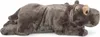 A plush toy hippopotamus lying on its side against a white background. Anteprima dell’immagine prodotto
