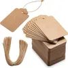 INF Etichette Regalo in Carta Kraft con Spago - 100 Pezzi Anteprima dell’immagine prodotto 1