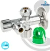 tecuro Doppeleckventil Eckventil 1/2 Zoll (DN 15), mit 2 x Produktbild-Vorschau 2