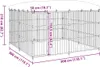 vidaXL Outdoor-Hundezwinger mit Überdachung 300x300x210 cm Produktbild-Vorschau 6
