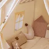 Kinder Spielhaus Beige 130 x 120 x 100 cm Spielzelt mit Produktbild-Vorschau 4