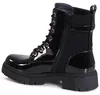 topschuhe24 3119 Damen Lack Stiefeletten Worker Biker Boots Produktbild-Vorschau 3