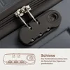 A close-up of a luggage combination lock and zipper. Produktbild-Vorschau