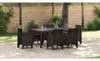 vidaXL Table de jardin marron 150 x 100 x 73 cm Poly-Rattan Voir les images du produit 5