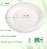 Love Nature Ökologisch Einweg Teller Set Rund 26 cm 50 Produktbild-Vorschau 2