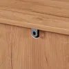 A close-up view of a metal bracket attached to a wooden surface, likely part of a piece of furniture. Produktbild-Vorschau