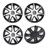 4x 16" Zoll Radkappen Schwarz Silber Radzierblenden Produktbild-Vorschau 2