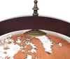 A close-up view of a globe's surface, showing landmasses and oceans, with a wooden frame and decorative metal accents. Anteprima dell’immagine prodotto