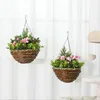 Outsunny Set aus 2 künstlichen Lisianthus-Hängepflanzen für Produktbild-Vorschau 2