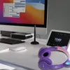 A desk setup with a computer monitor, tablet, mouse, keyboard, and headphones. Náhľad obrázku produktu