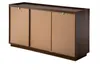 CALICOSY - Buffet 3 portes effet noyer avec rebord L140 cm Voir les images du produit 7