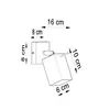 Wandleuchte MERIDA 1 grau 1xGU10 10W Stahl 8x16x8cm Sollux Produktbild-Vorschau 4