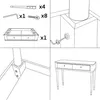 Konzole Camille 37 x 101 x 78 cm MDF, borovice, železo, Náhled obrázku produktu 10