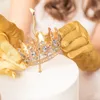 Tortenverzierer, goldene Krone mit Kristallen, 10 cm Produktbild-Vorschau 2