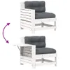 CLORIS Gartensofa mit Armlehne und Kissen Weiß Massivholz Produktbild-Vorschau 7